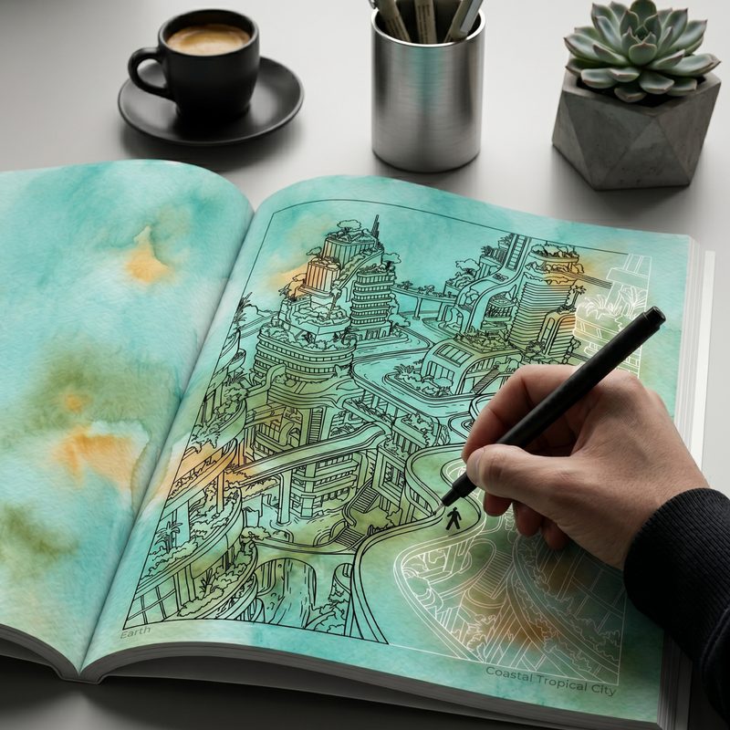 Inkalia ink tracing coloring page