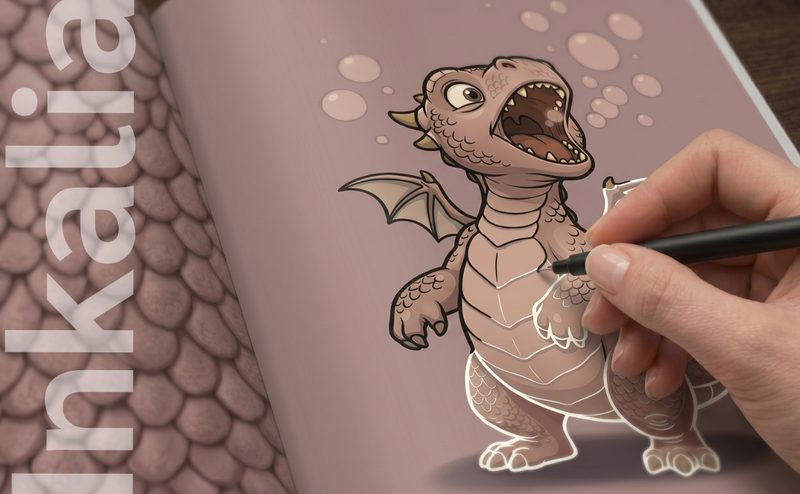 One black pen coloring technique
