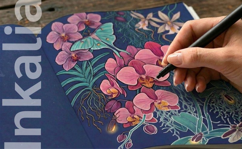 Inkalia ink tracing one pen technique