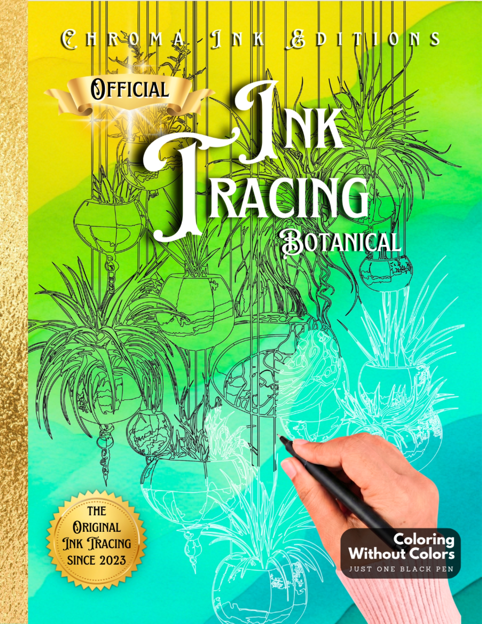 Inkalia Botanical Pocket Edition — Ink Tracing Coloring Book