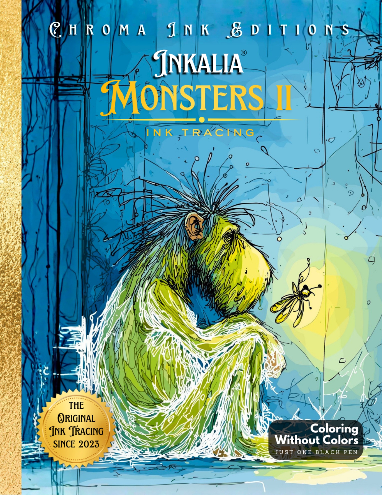 Inkalia Cute Monsters Vol. 1 — Ink Tracing Coloring Book