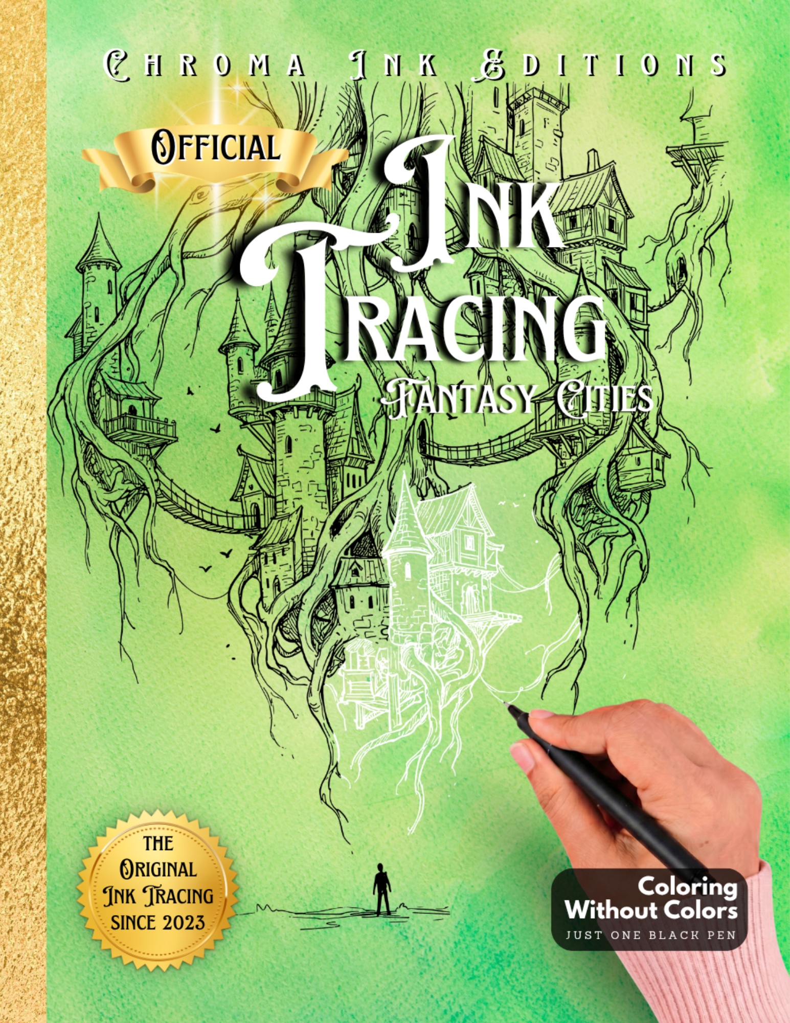 Inkalia Hidden Fantasy Cities Vol. 2 — Ink Tracing Coloring Book