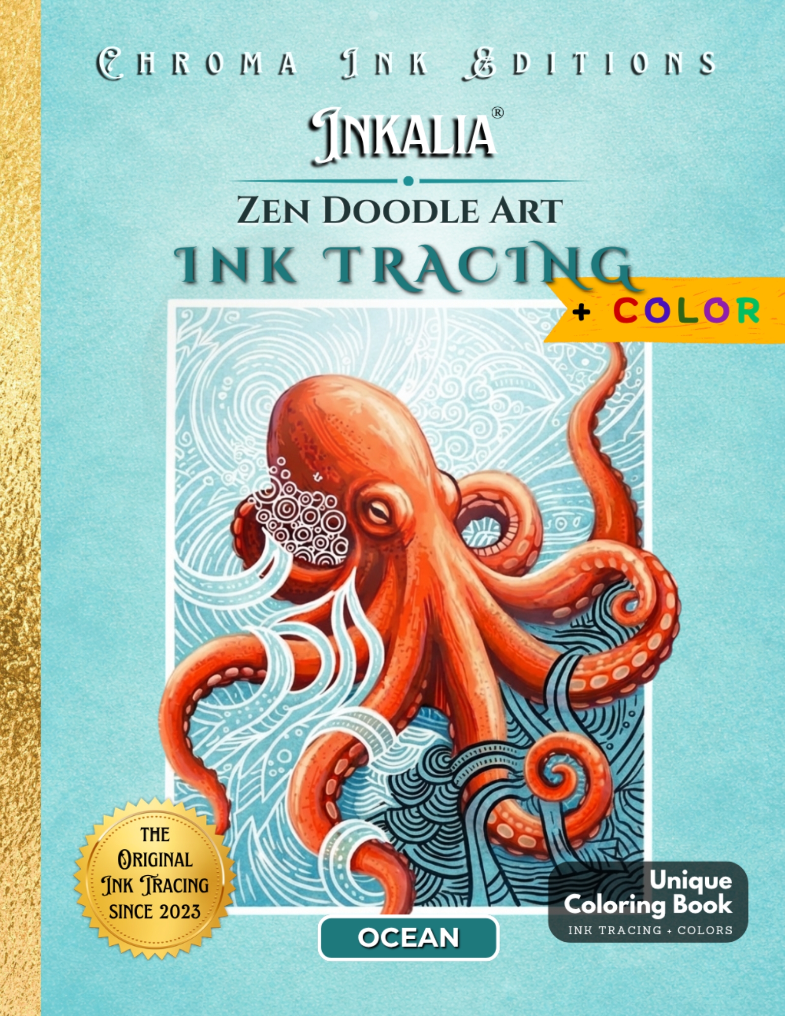 Zen Doodle Ocean Edition — Inkalia Ink Tracing Coloring Book